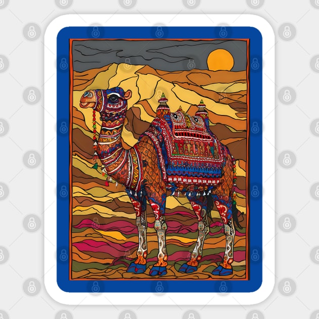 Beautiful decorated rajasthani cultural camel Sticker by Spaceboyishere